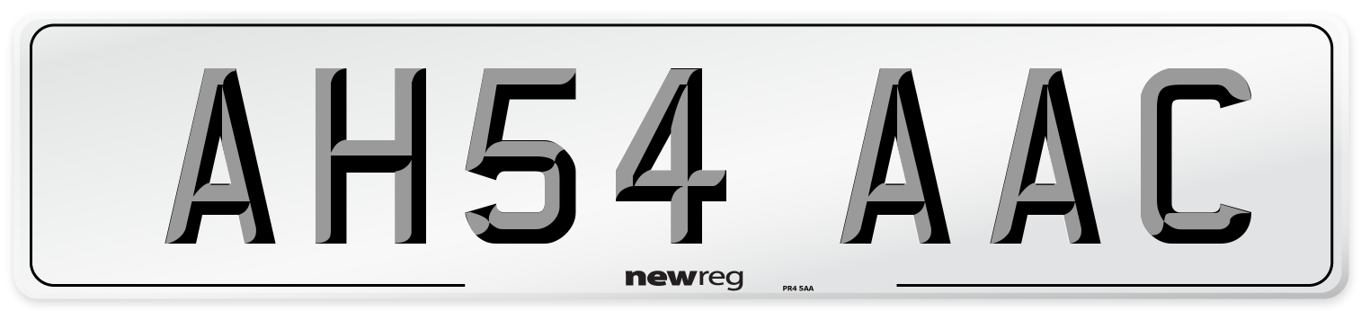 AH54 AAC Number Plate from New Reg
